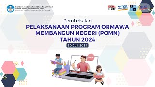 Pembekalan Pelaksanaan Program Ormawa Membangun Negeri POMN Tahun 2024 [upl. by Ayanet]