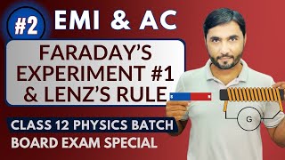 EMI amp AC \ 2 Faradays Experiment 1 amp Lenzs Rule \ CLASS 12 \ PhysicSeekho \ Asif Ansari [upl. by Namaj269]