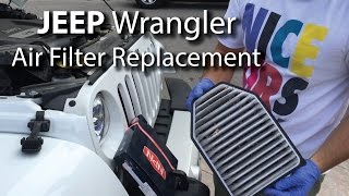 Jeep Wrangler Air Filter Replacement Save Money DIY [upl. by Brunn415]