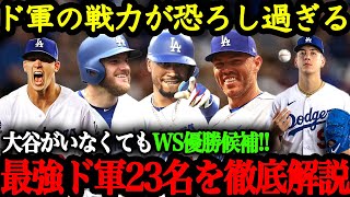 2024年最強ドジャースの戦力を徹底解説！大谷＆山本が入って鬼に金棒となるドジャースのスタメン予想【大谷翔平】【ドジャース】 [upl. by Missie]