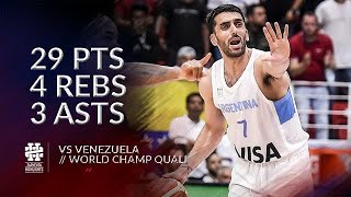 Facundo Campazzo 29 pts 4 rebs 3 asts vs Venezuela World Champ Qualifiers [upl. by Aidualk293]