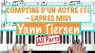 How to play Comptine dun autre été Laprèsmidi  Yann Tiersen Amelie Theme Piano Tutorial [upl. by Manton]