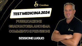 Test Medicina 2024  Graduatoria anonima  COMMENTO SESSIONE LUGLIO [upl. by Hedelman]