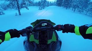 Saturday in Lapland Backcountry  Arctic Cat M6000 153 Sno Pro [upl. by Ocirrej]