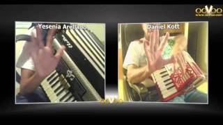 Varsouviana  an accordion lesson using ooVoo  Palmer Hughes Book 2  p38 [upl. by Atsuj57]