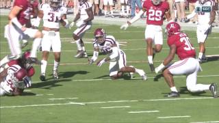 Alabama vs Texas AampM 2016  Hit by Mack Wilson [upl. by Metabel675]