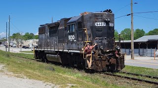 Hartwell Railroad GP382 No 5130 runs light back to Lavonia Georgia [upl. by Eendys]