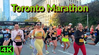 【4K】TORONTO WATERFRONT MARATHON  RUNNING DOWNTOWN TORONTO [upl. by Tubb]