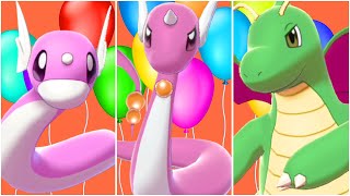 FULL DRATINI EVOLUTION TEAM Shiny Dratini Shiny Dragonair Shiny Dragonite Moveset  BDAY SPECIAL [upl. by Aloek]