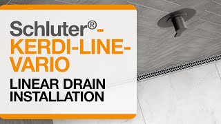 How to install the Schluter®KERDILINEVARIO Linear Drain [upl. by Leacock]