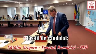 Profil de candidat interviu Cătălin Grigore candidat PSD pentru Senat [upl. by Raoul299]