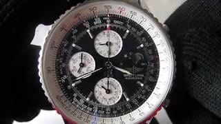 Breitling Navitimer 1461 Full Calendar Moonphase Chronograph A19322 Ltd Ed Function Testing [upl. by Eicart165]