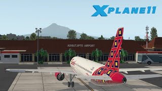 XPlane 11 Batik Air Yogyakarta to Jakarta FULL FLIGHT FF A320 [upl. by Pierce]