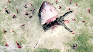 Shark Attack Scene  Under Paris Netflix  Sous la Seine [upl. by Ylelhsa]