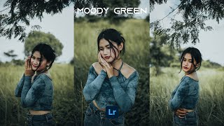 MOODY GREEN Presets  Lightroom Mobile Preset Free DNG  Moody Green Portrait Presets [upl. by Htebilil]