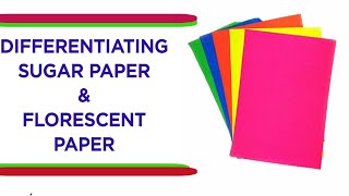 Difference between sugar paper and Florescent paper [upl. by Airamesor]