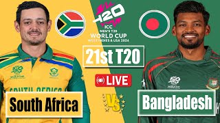 Bangladesh vs South Africa Live Score 21th Match  BAN vs SA Live  ICC T20 World Cup  Live cricket [upl. by Kcyred303]