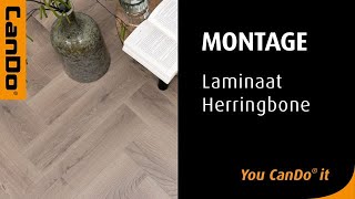 CanDo Laminaat Herringbone visgraat leggen [upl. by Ajnot883]