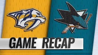 Forsberg Arvidsson lead Predators to 42 win [upl. by Otxis482]