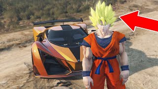 ME TRANSFORMEI NO GOKU SUPER SAIYAJIN E GANHEI PODERES NA CIDADE DO GTA 5 [upl. by Lauraine960]