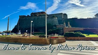 4K Europe Drive Genoa to Savona by Italian Riviera [upl. by Wayne]