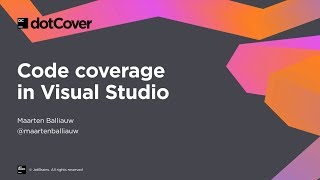 dotCover for code coverage in Visual Studio [upl. by Burn420]