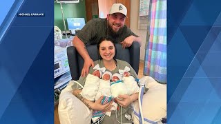 Woman gives birth to 2 sets of identical twins [upl. by Arhna]