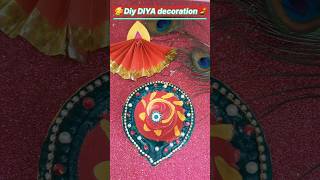 🥰DIYA decoration ideasdiydiwalidecorationtrendingsongdiyadecorationshortsfeedshorts diyadecor [upl. by Savick861]