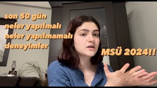 MSÜYÜ FETHET  MSÜ 2024 TAVSİYELER [upl. by Onaicram]