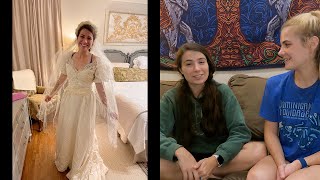 Trying on Wedding Dresses at Home pt 2 Avery Austin BHLDN and a retro 80s gown [upl. by Hollander]