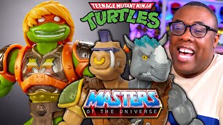 NINJA TURTLES x HEMAN CROSSOVER More New Turtles of Grayskull MOTU Figures Revealed [upl. by Hazelton]