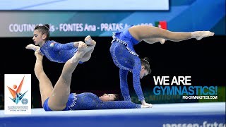 2018 Acrobatic Worlds Antwerp BEL  Highlights WOMENS GROUPS FINAL  We Are Gymnastics [upl. by Roban]