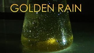 Golden Rain  Growing crystals of lead iodide Chemical reaction [upl. by Allicerp]