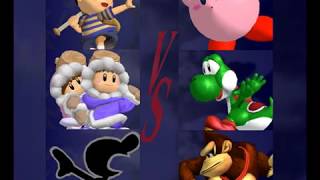 Super Smash Bros Melee CPU Triples Tournament  Losers Bracket  Team Ness vs Team Kirby [upl. by Naerol697]