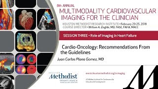 CardioOncology Recommendations From the Guidelines JUAN CARLOS PLANA GOMEZ MD [upl. by Slayton31]