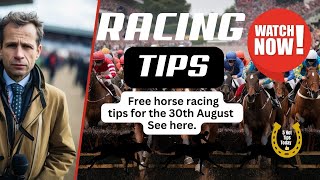 Free Horse Racing Tips Today Friday 30th August Sandown And Thirsk [upl. by Annaet]