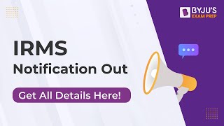 IRMS Notification Out 🚀  IRMS Latest News  IRMS Exam Updates for Engineers  IRMS Exam Pattern [upl. by Furie927]