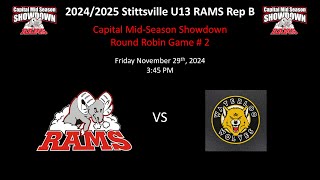 U13 RAMS  MidSeason Showdown  Round Robin Game 2  Waterloo Wolves [upl. by Hannahs]