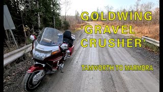 GOLDWING GRAVEL CRUSHER Riding heavy equipment on the Gravel Crusher ADV route [upl. by Issej209]