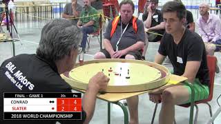 Crokinole 2018 World Championship Final  Conrad v Slater [upl. by Adaner258]