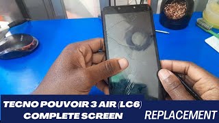 Tecno Pouvoir 3 Air Lc6 Complete screen replacement Step by step guide [upl. by Luanne]