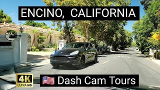 Driving Tour of Encino California USA 4K Dash Cam Tours 2020 [upl. by Assetal]