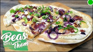 Feiner Flammkuchen mit Feigen und Honig  Weinstuben Rezept [upl. by Gilder]