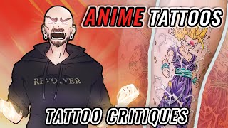 ANIME TATTOOS  Tattoo Critiques  Pony Lawson [upl. by Cecile]