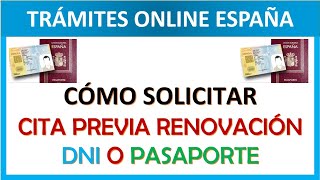 COMO SOLICITAR CITA PARA RENOVACION DNI PASAPORTE [upl. by Shepperd]