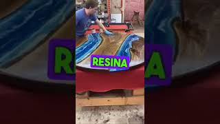 como aplicar resina epoxica en madera  shorts [upl. by Nuhsar]