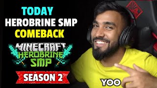 TODAY HEROBRINE SMP COME BACK ANNOUNCEMENT  TECHNO GAMERZ HEROBRINE SMP  UJJWAL HEROBRINE SMP LIVE [upl. by Ari]