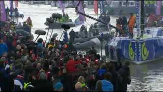 François Gabart entering the Sables dOlonne harbor  replay of the live  Vendée Globe [upl. by Abbi750]