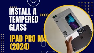 How to install the ESR Armorite series tempered glass on iPad Pro M4 [upl. by Notsecnirp]