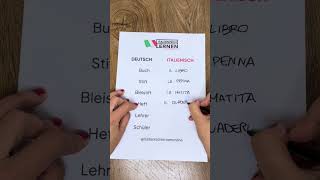 5 Italienische Vokabeln über die Schule 📗 🇮🇹 italienischlernen italienischevokabeln [upl. by Mungovan14]